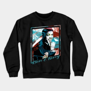 Ben E King-Abstract Expressionist Potrait Crewneck Sweatshirt